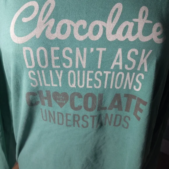 Life is Good v neck crusher tee xxl green long sleeve - Picture 2 of 5